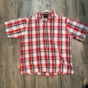 South Pole Button-Up shirt Red Grid pattern